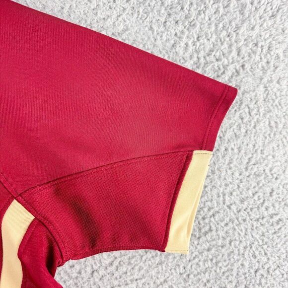 Boston College Eagles Golf Polo Shirt Womens Large Red Casual Preppy Under Armou - Picture 7 of 13